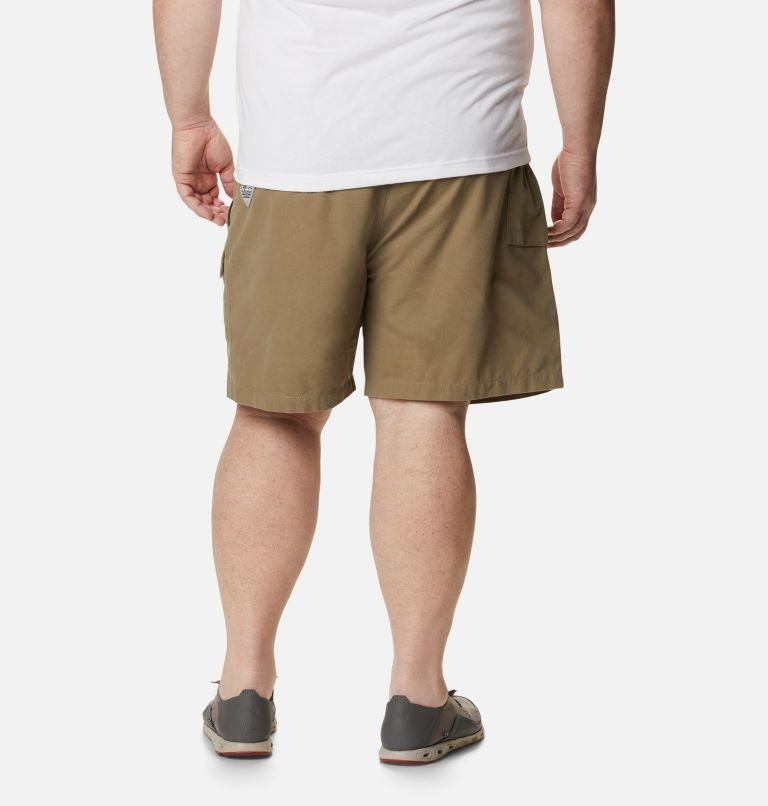 Men's Columbia PFG Brewha II Shorts Khaki | Plus Size CA-D4L30